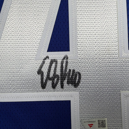 Autographed/Signed Elias Pettersson Vancouver Canucks Blue Authentic Hockey Jersey Fanatics COA