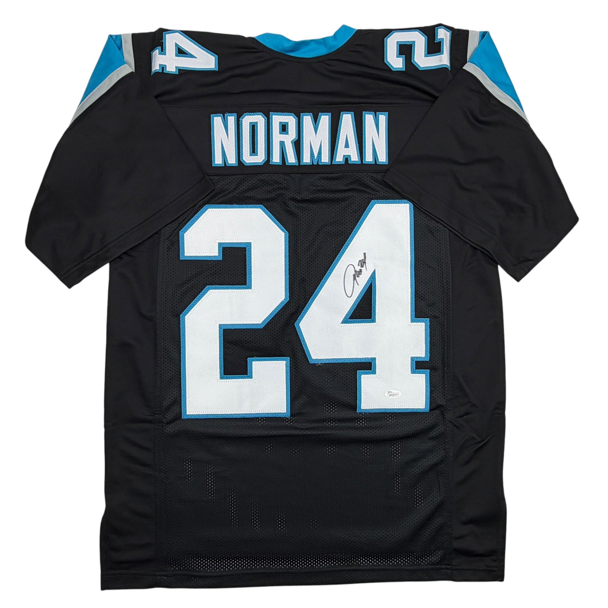 Autographed/Signed Josh Norman Carolina Black Football Jersey JSA COA