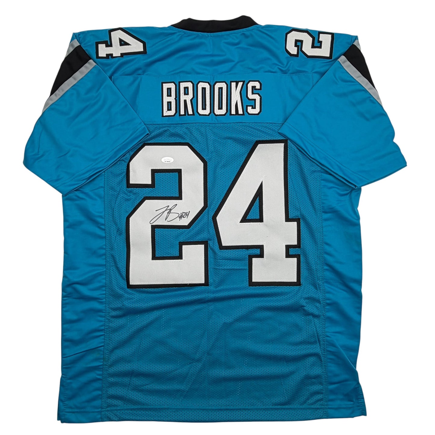 Autographed/Signed Jonathon Brooks Carolina Blue Football Jersey JSA COA
