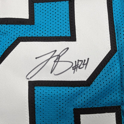Autographed/Signed Jonathon Brooks Carolina Blue Football Jersey JSA COA