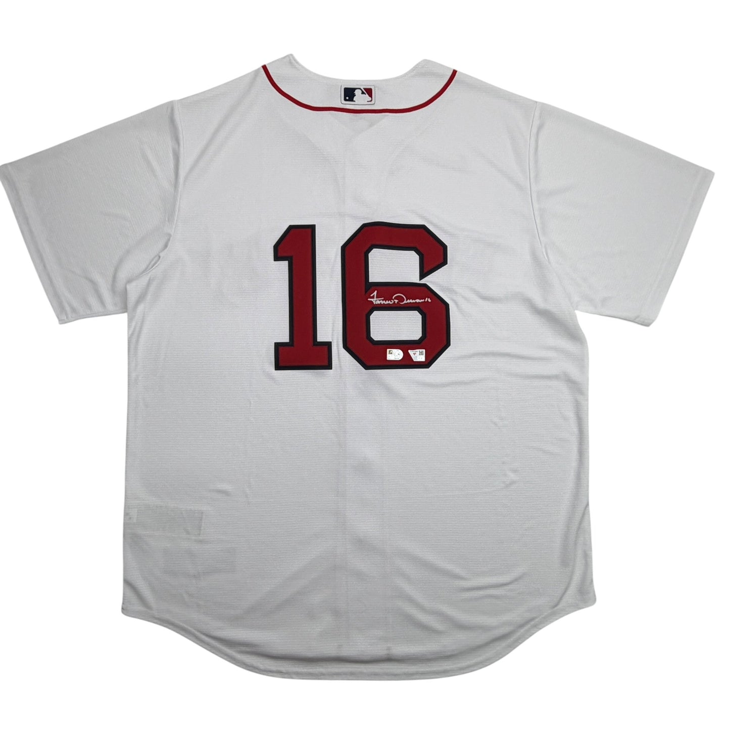 Autographed/Signed Jarren Duran Boston Red Sox White Authentic Baseball Jersey Fanatics & MLB COA