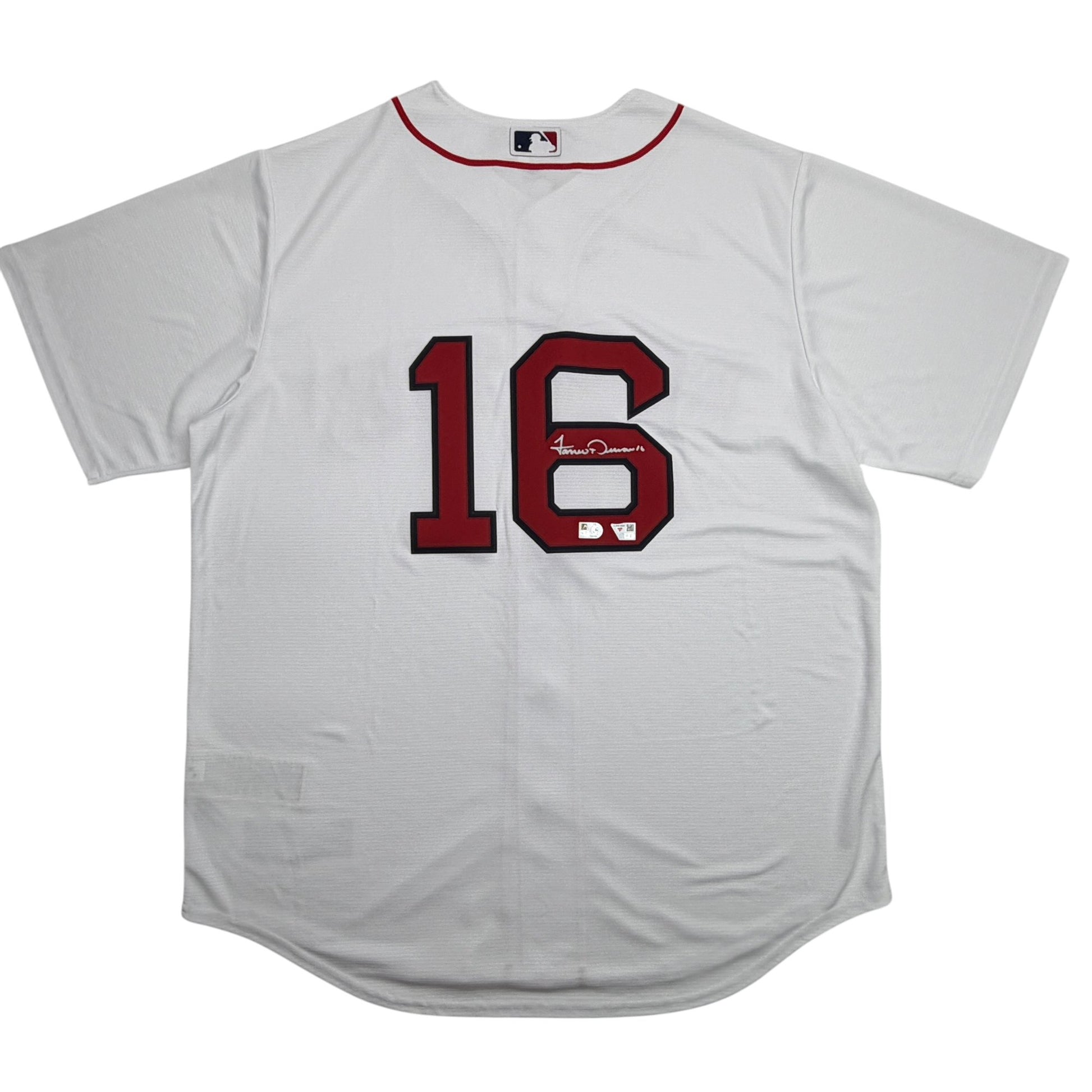 Autographed/Signed Jarren Duran Boston Red Sox White Authentic Baseball Jersey Fanatics & MLB COA