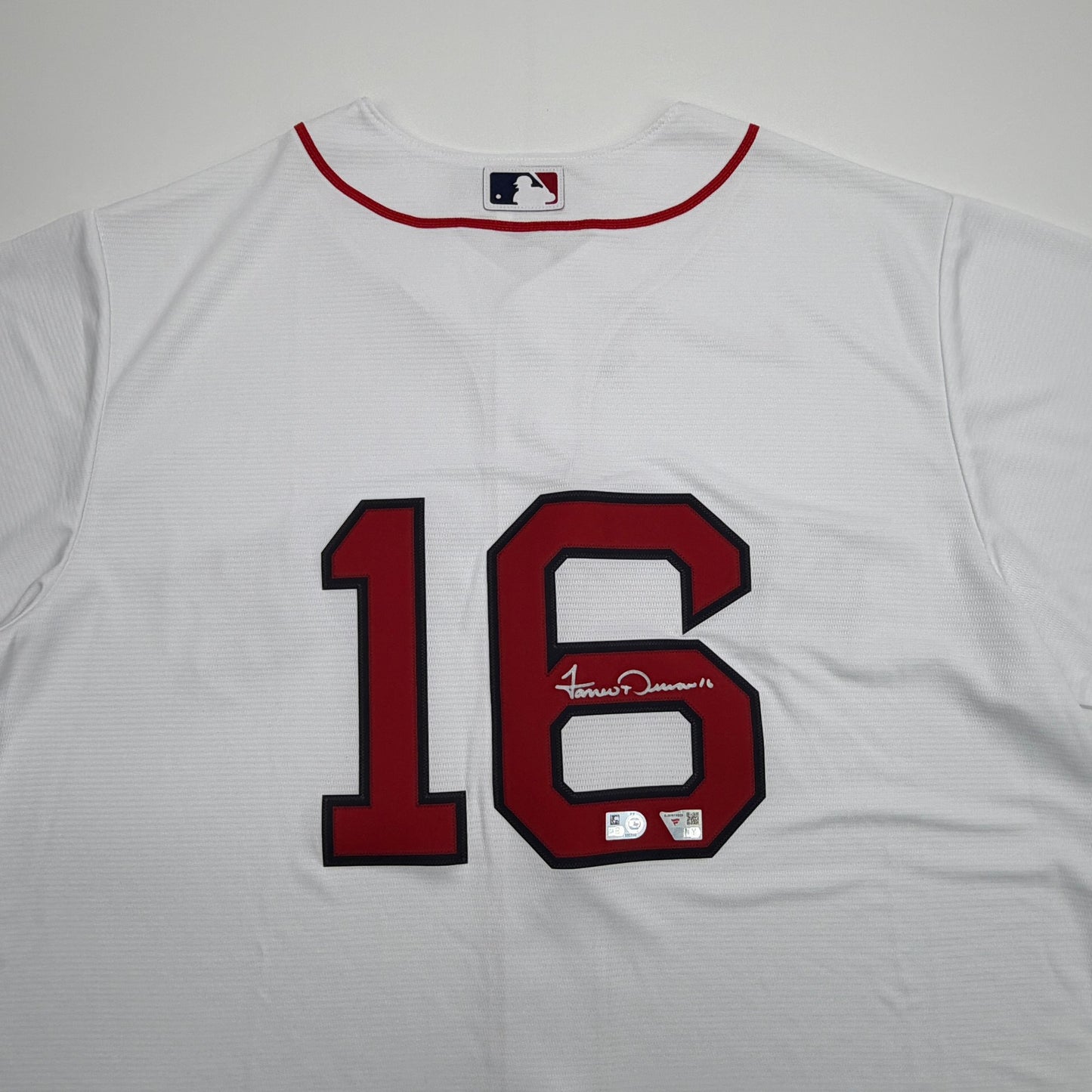 Autographed/Signed Jarren Duran Boston Red Sox White Authentic Baseball Jersey Fanatics & MLB COA
