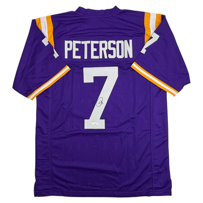 Autographed/Signed Patrick Peterson LSU Purple College Football Jersey JSA COA