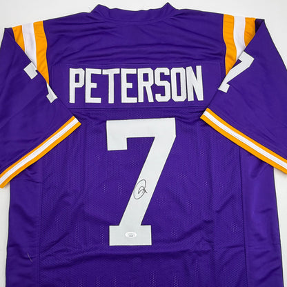 Autographed/Signed Patrick Peterson LSU Purple College Football Jersey JSA COA
