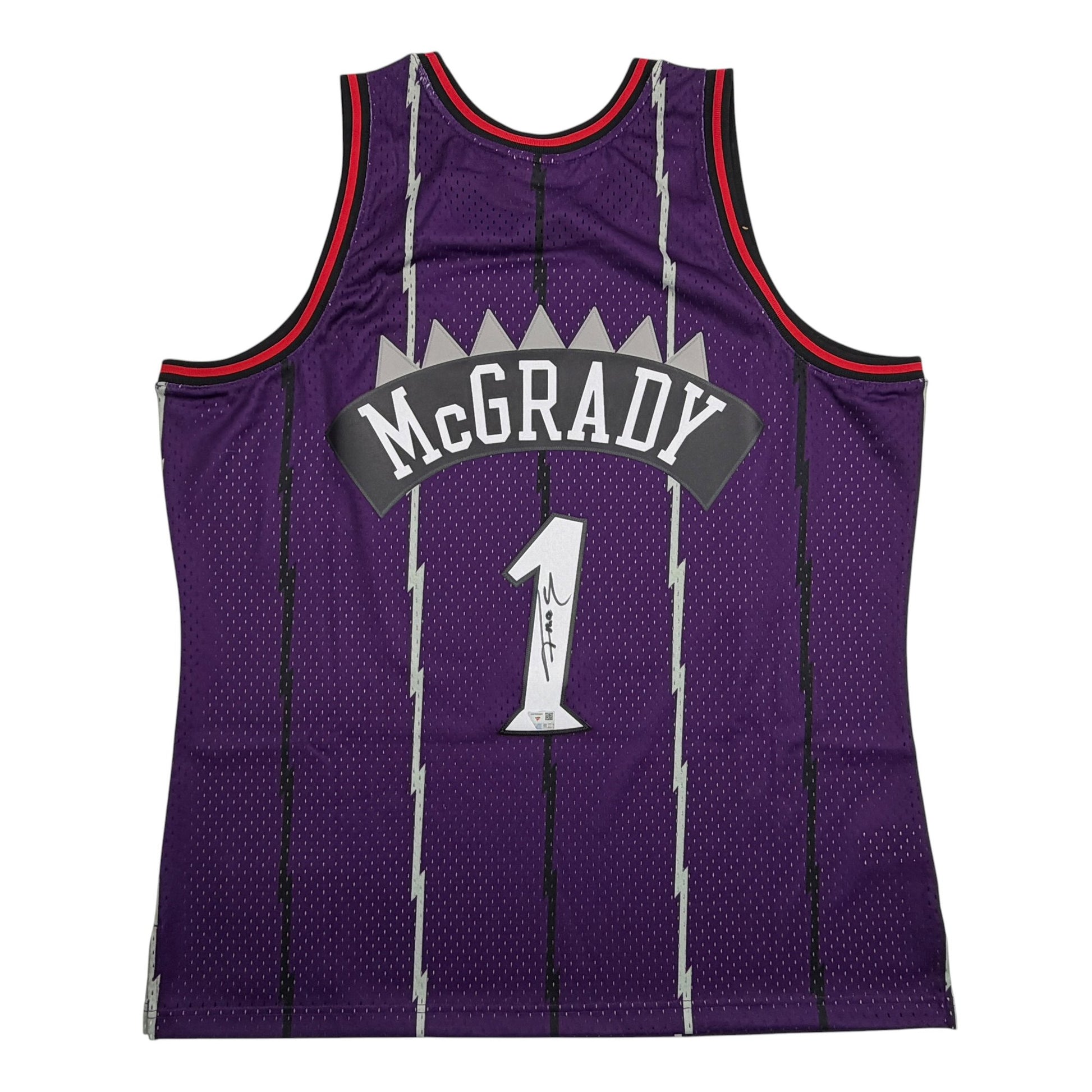 Autographed/Signed Tracy McGrady Toronto Raptors Purple Mitchell & Ness Authentic Basketball Jersey Fanatics COA