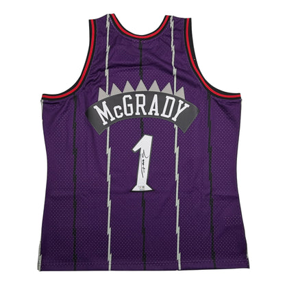 Autographed/Signed Tracy McGrady Toronto Raptors Purple Mitchell & Ness Authentic Basketball Jersey Fanatics COA