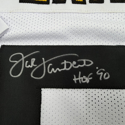 Autographed/Signed Jack Lambert Pittsburgh White Football Jersey JSA COA