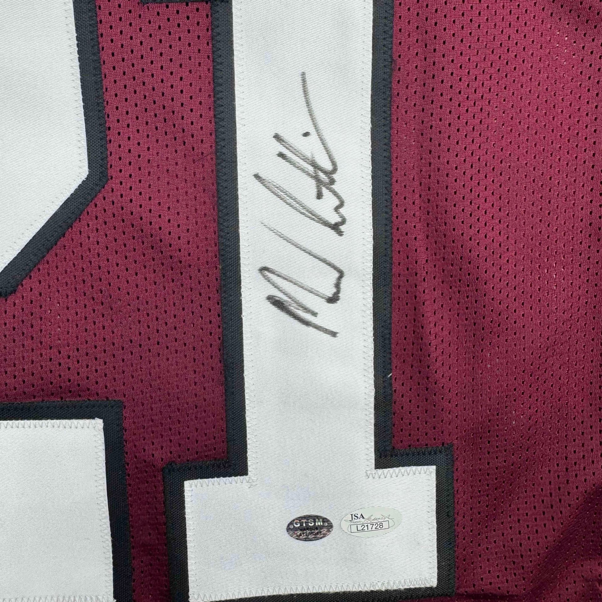 Autographed/Signed Marcus Lattimore South Carolina Maroon College Football Jersey JSA COA