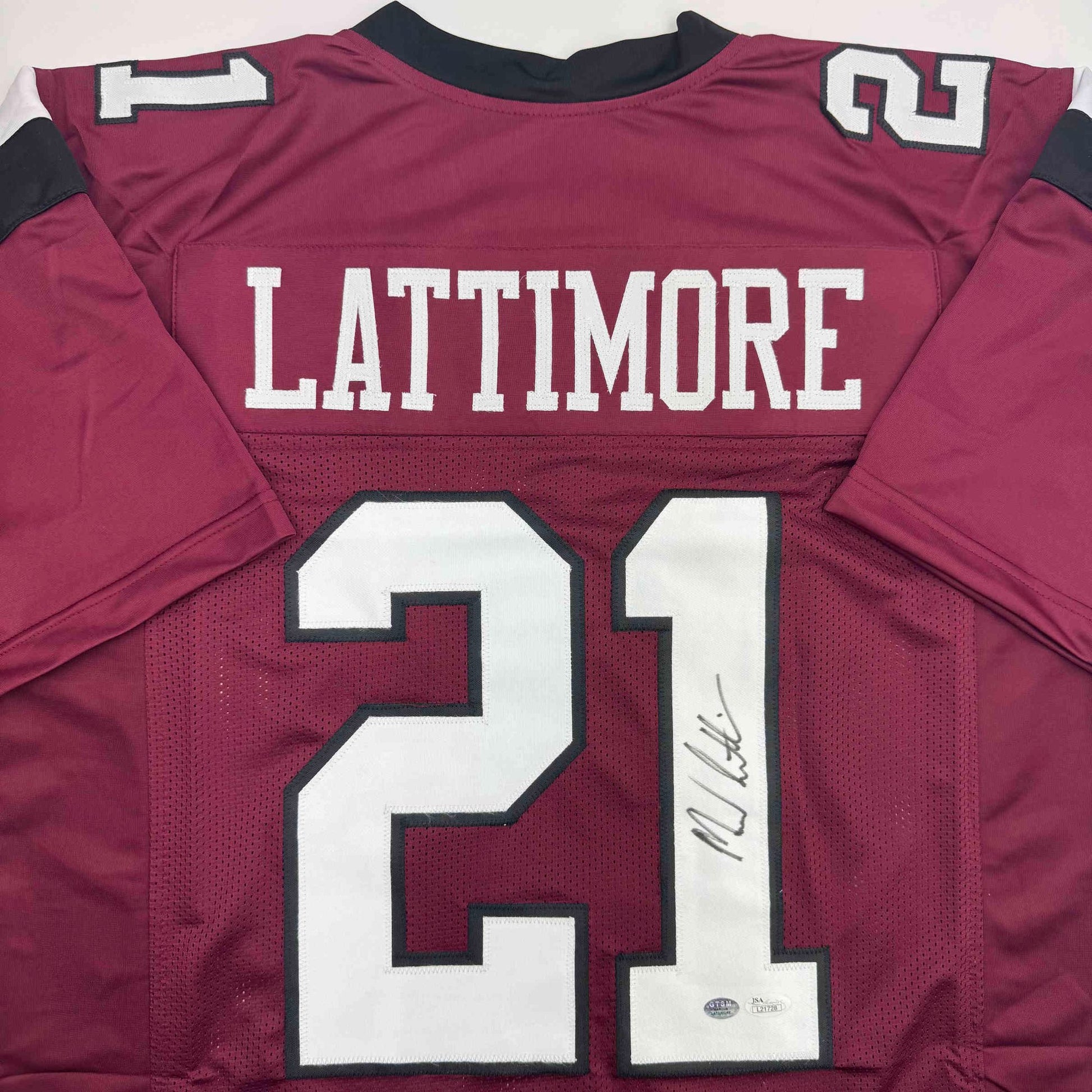 Autographed/Signed Marcus Lattimore South Carolina Maroon College Football Jersey JSA COA