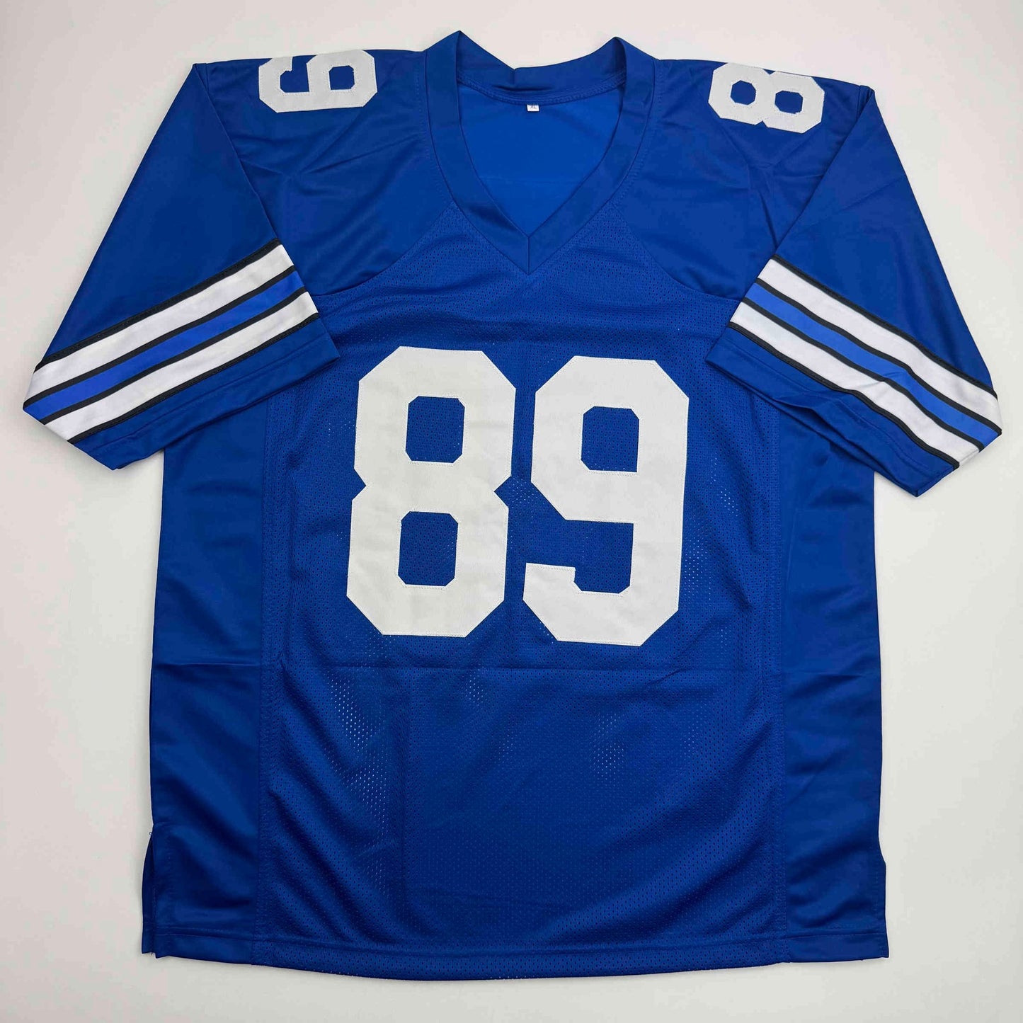 Autographed/Signed Billy Joe DuPree SB XII Dallas Blue Football Jersey JSA COA