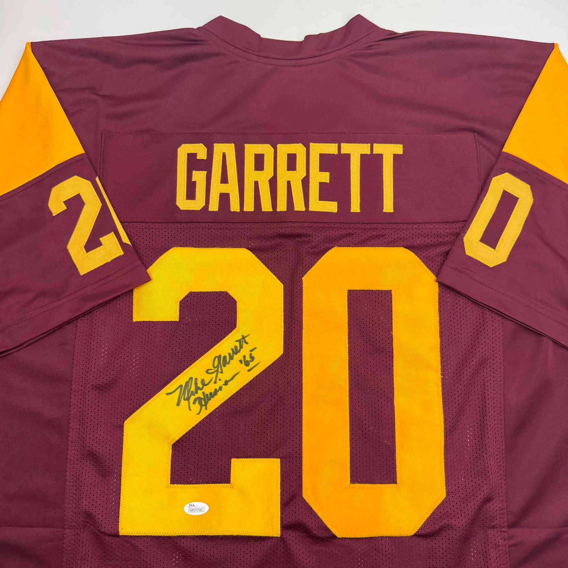 Autographed/Signed Mike Garrett Heisman 65 USC Southern Cal Red College Football Jersey JSA COA