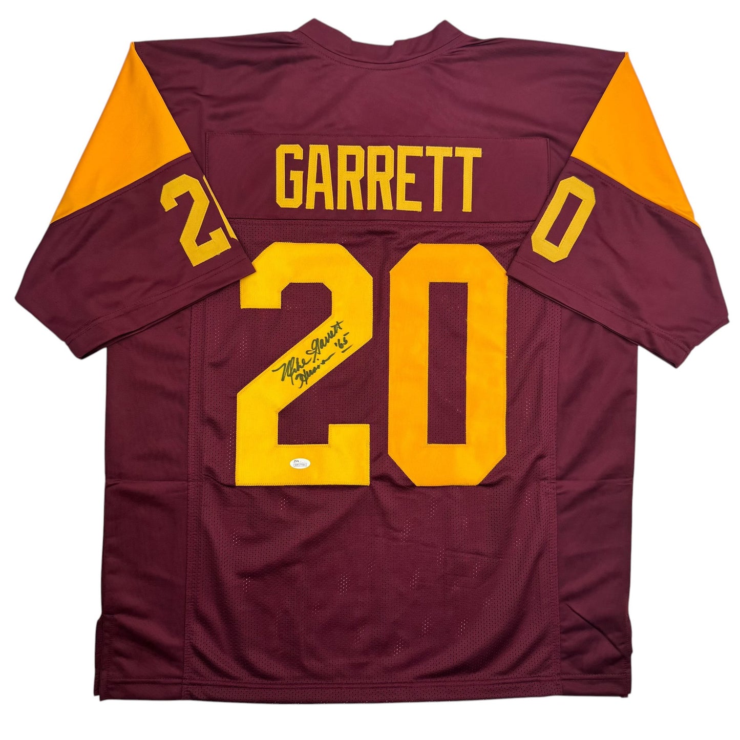 Autographed/Signed Mike Garrett Heisman 65 USC Southern Cal Red College Football Jersey JSA COA