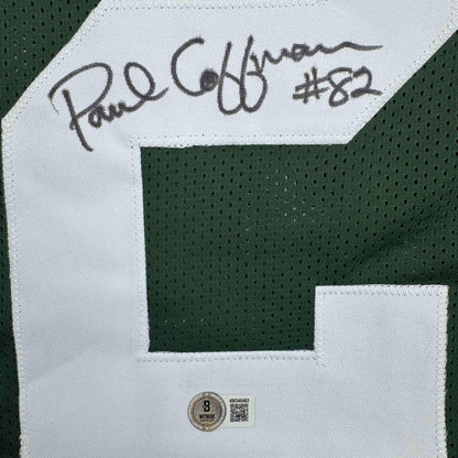 Autographed/Signed Paul Coffman Green Bay Green Football Jersey Beckett BAS COA