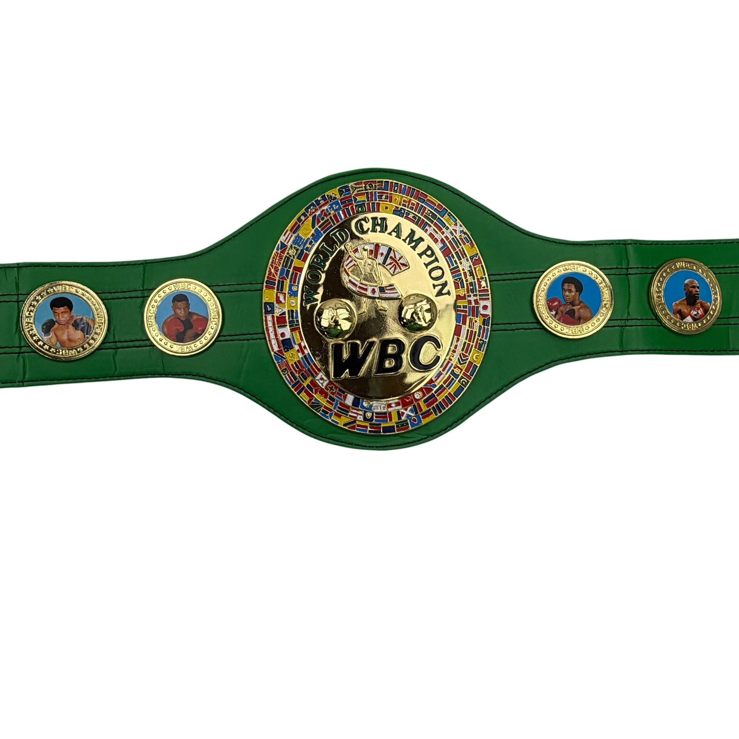 Autographed/Signed Manny Pacquiao Pac-Man WBC Green Boxing Replica Championship Belt Beckett BAS COA