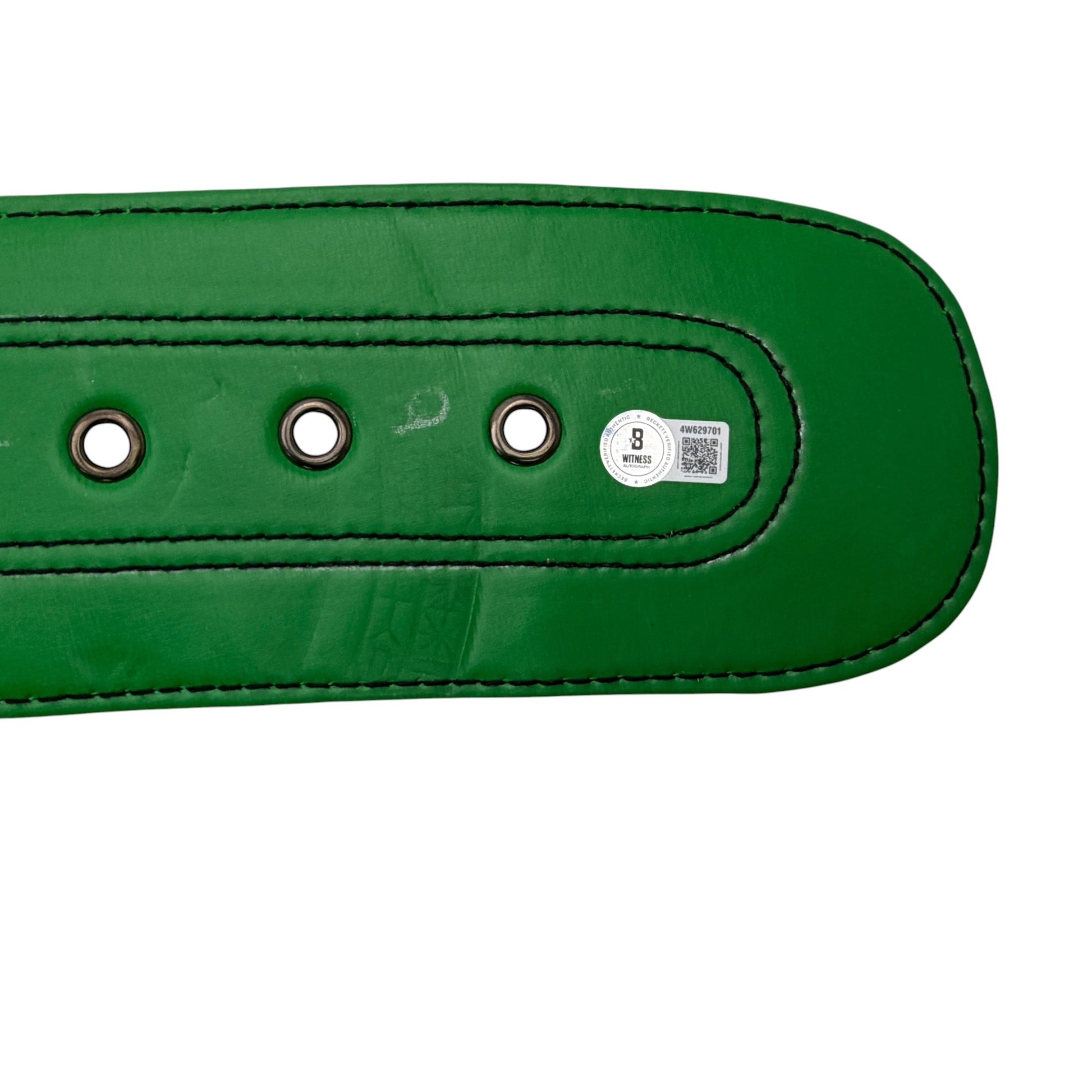 Autographed/Signed Manny Pacquiao Pac-Man WBC Green Boxing Replica Championship Belt Beckett BAS COA