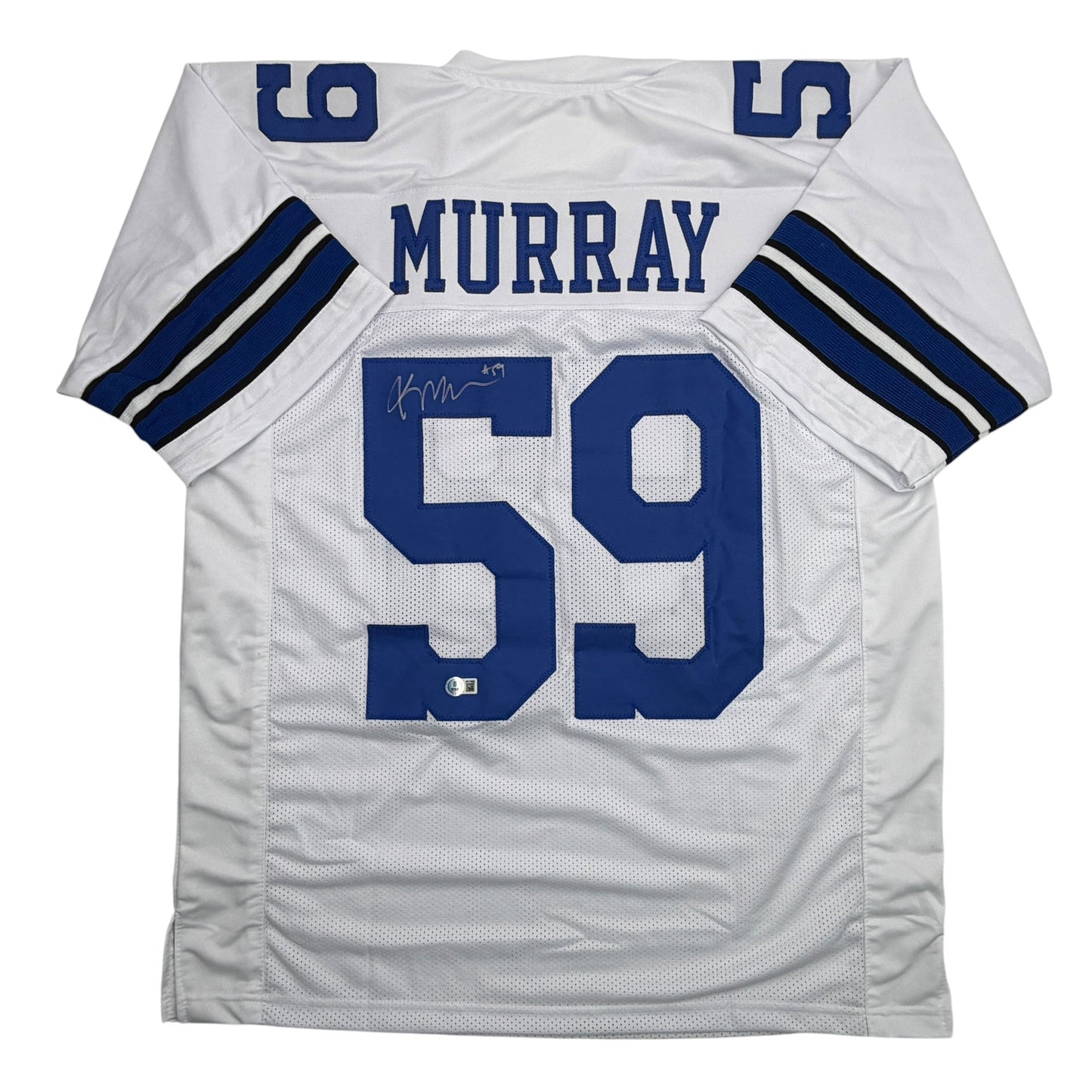 Autographed/Signed Kenneth Murray Jr. Dallas White Football Jersey JSA COA
