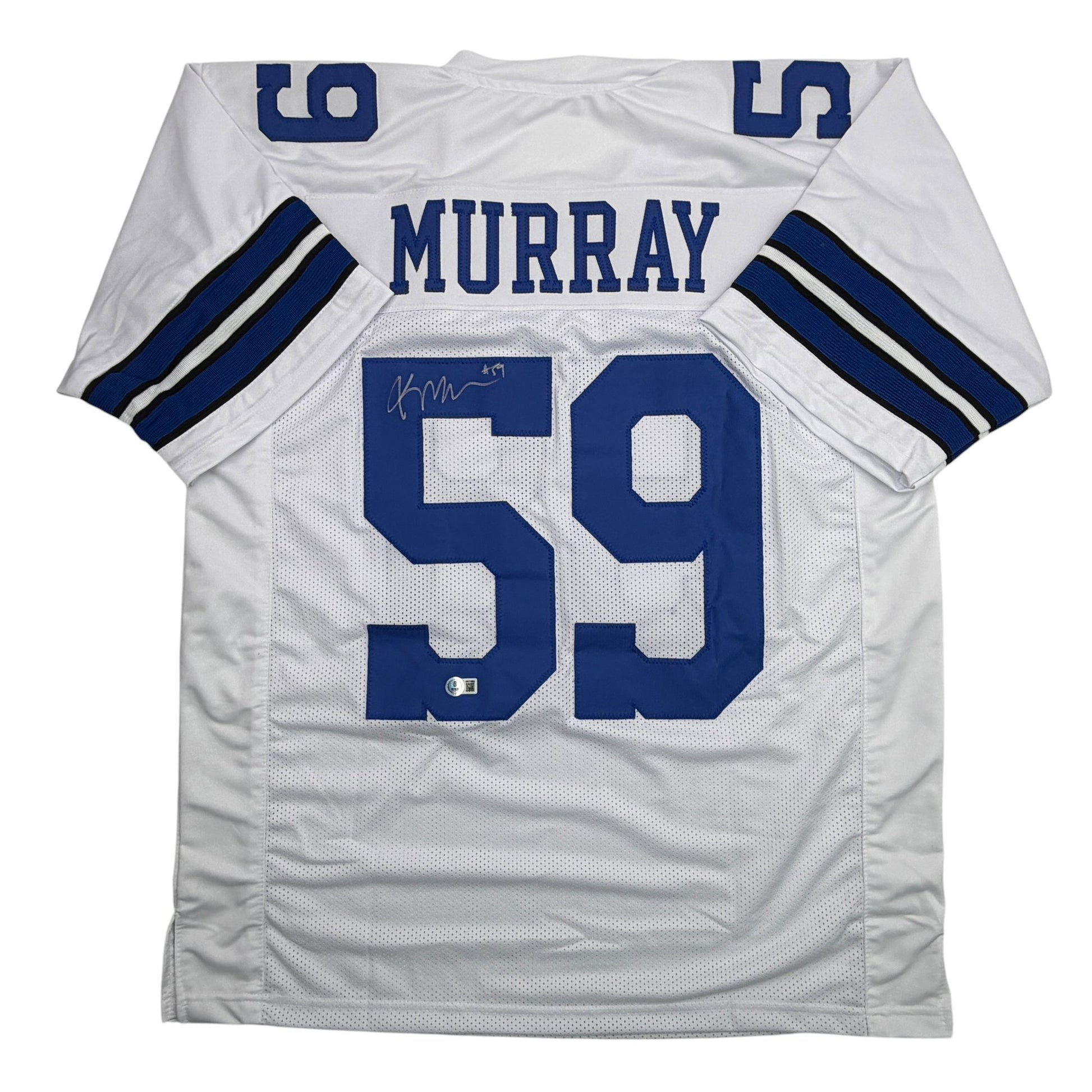 Autographed/Signed Kenneth Murray Jr. Dallas White Football Jersey JSA COA