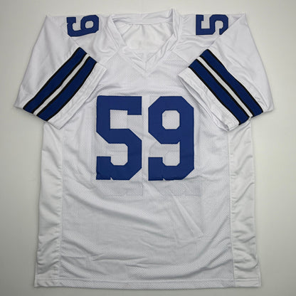Autographed/Signed Kenneth Murray Jr. Dallas White Football Jersey JSA COA