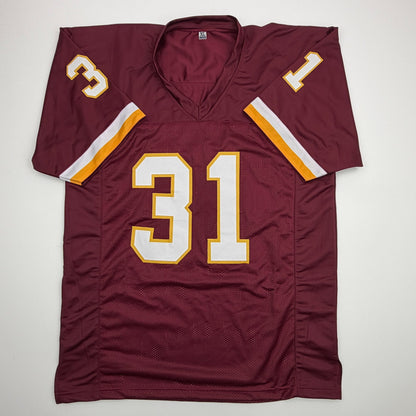 Autographed/Signed Jonathan Jones Washington Maroon Football Jersey JSA COA