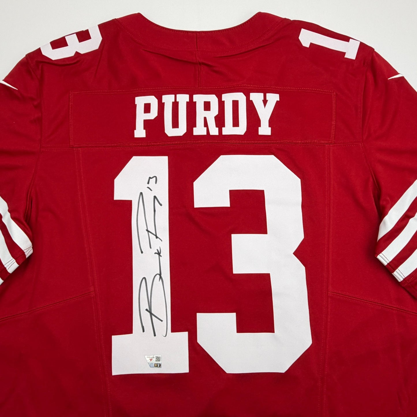 Autographed/Signed Brock Purdy San Francisco 49ers Red Authentic Football Jersey Fanatics COA