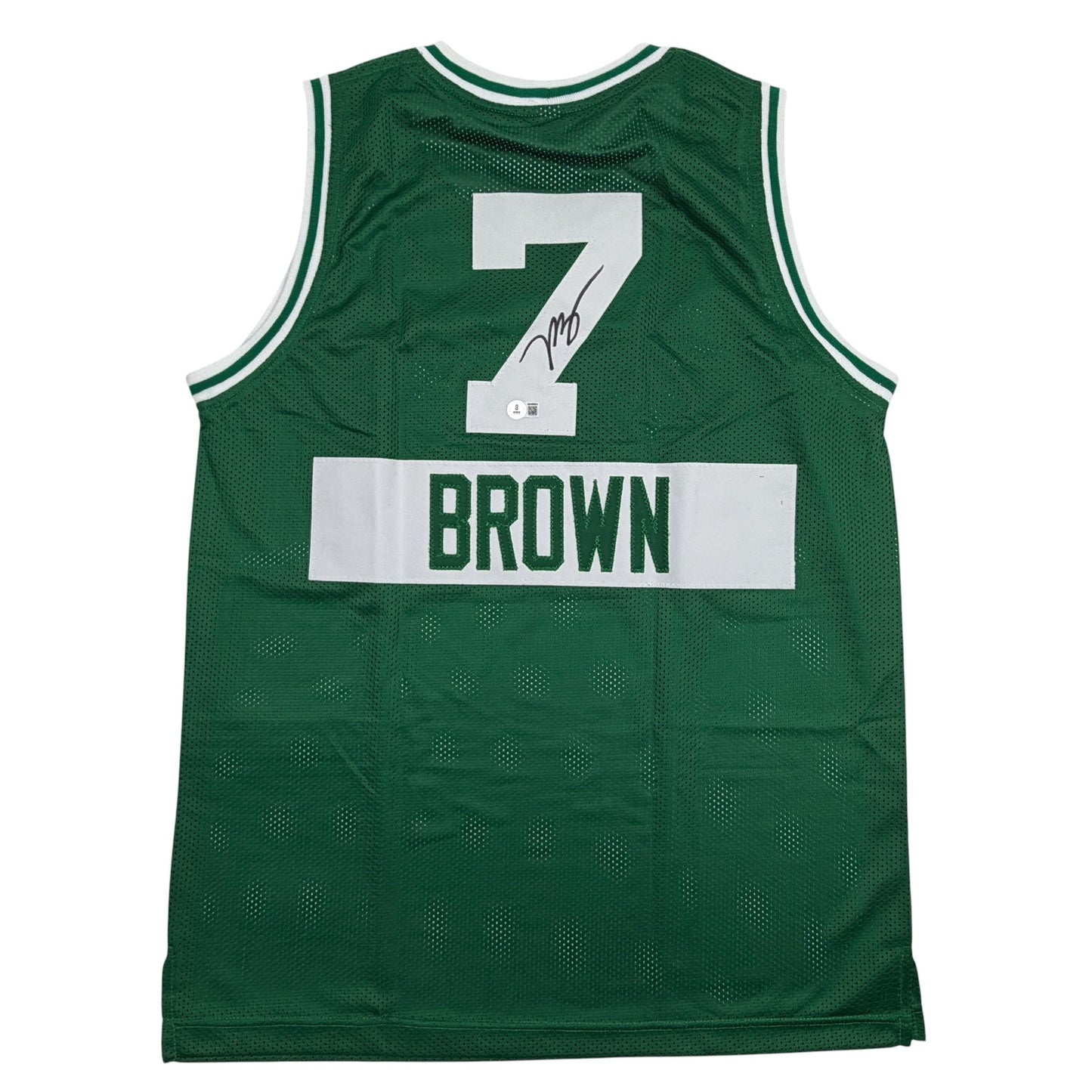 Autographed/Signed Jaylen Brown Boston Green City Edition Basketball Jersey Beckett BAS COA
