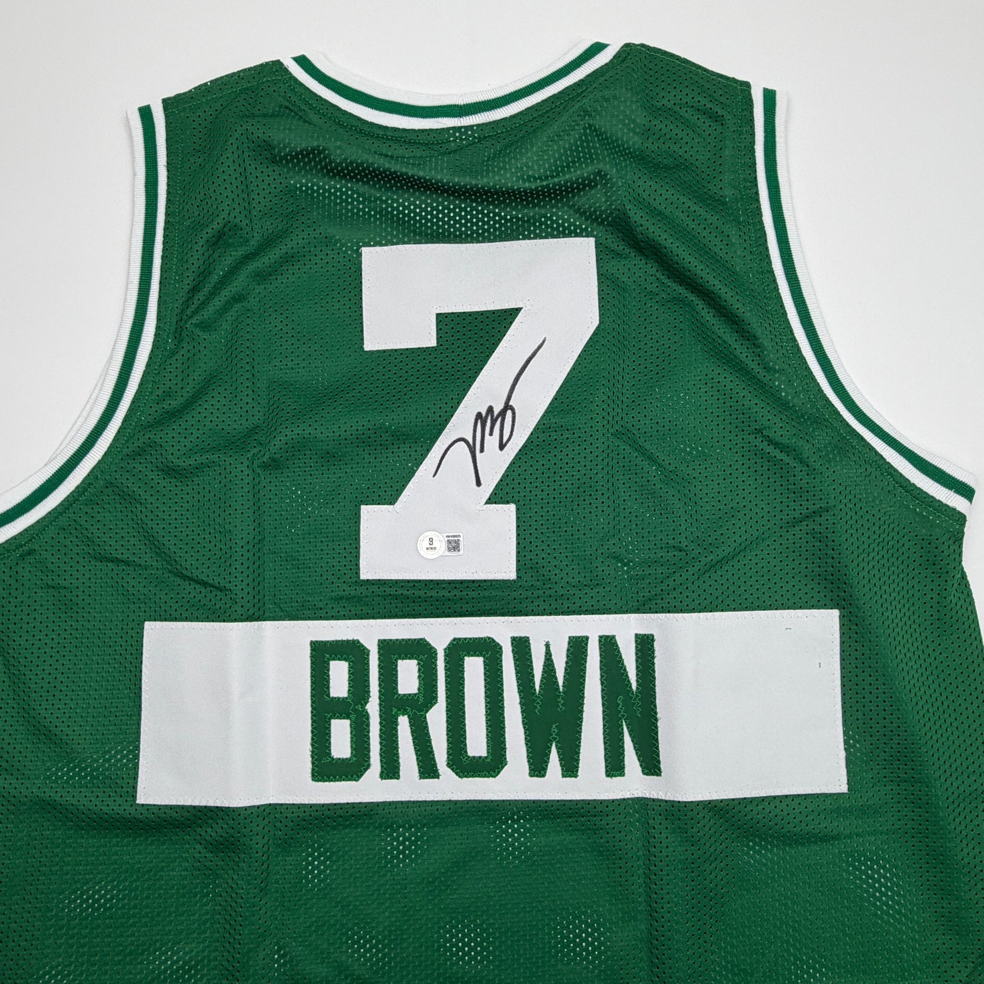 Autographed/Signed Jaylen Brown Boston Green City Edition Basketball Jersey Beckett BAS COA