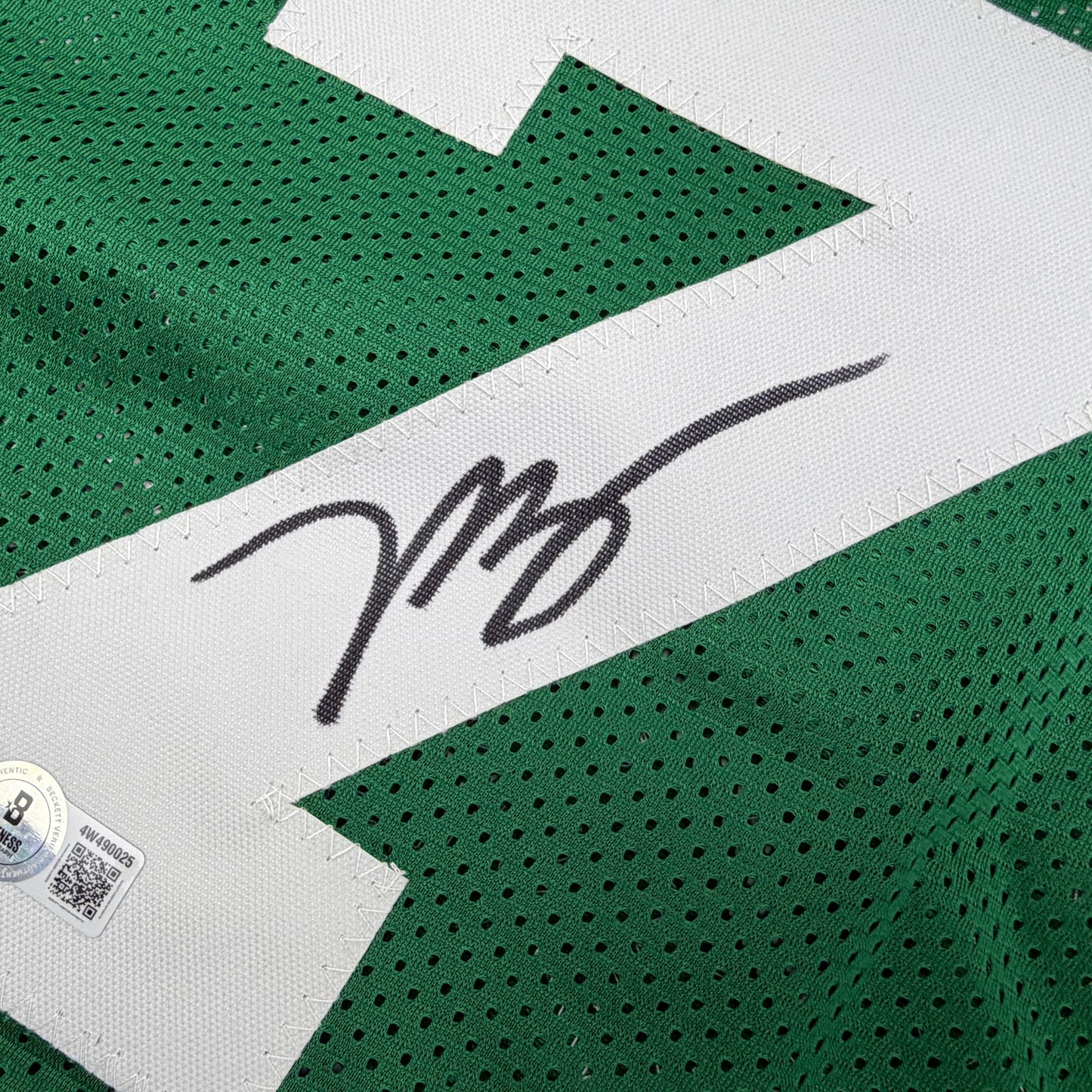 Autographed/Signed Jaylen Brown Boston Green City Edition Basketball Jersey Beckett BAS COA