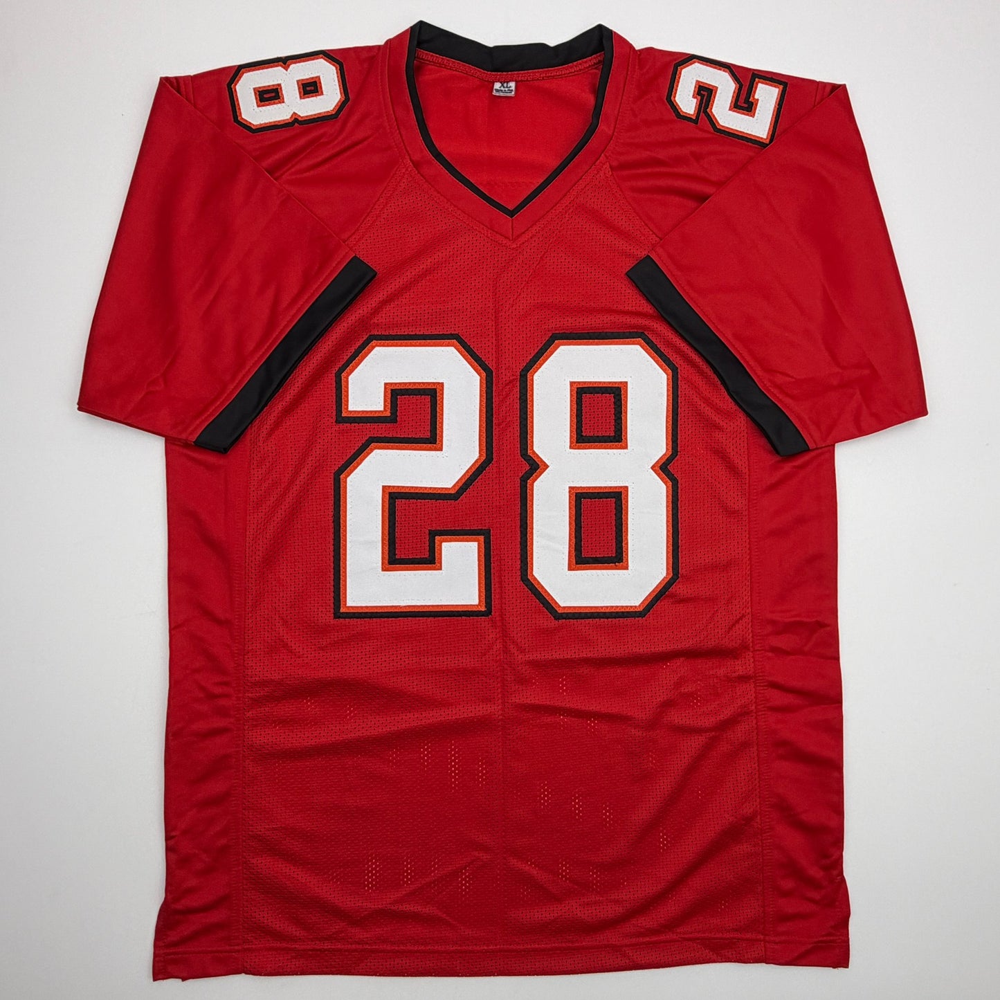 Autographed/Signed Leonard Fournette Tampa Bay Red Football Jersey Beckett BAS COA