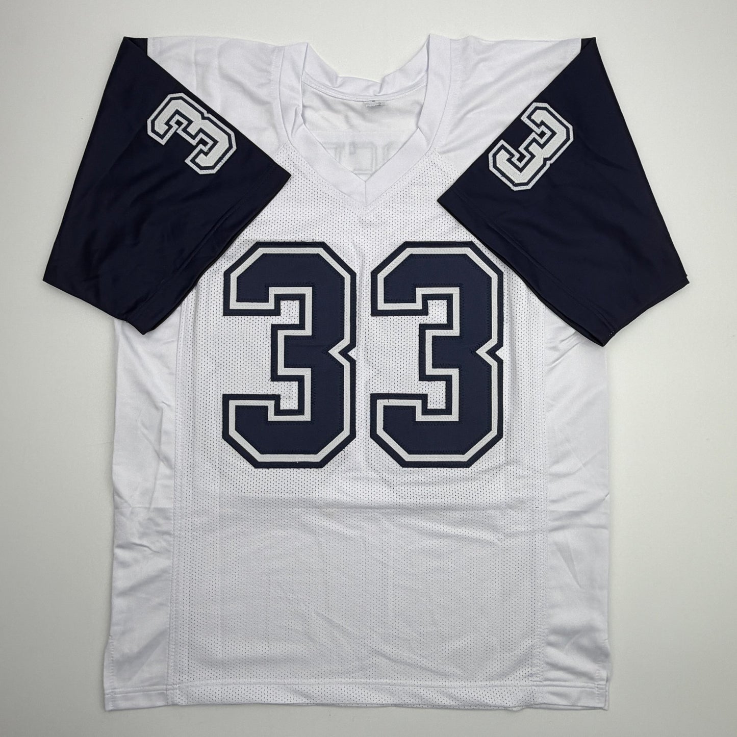 Autographed/Signed Tony Dorsett Dallas White Color Rush Football Jersey JSA COA