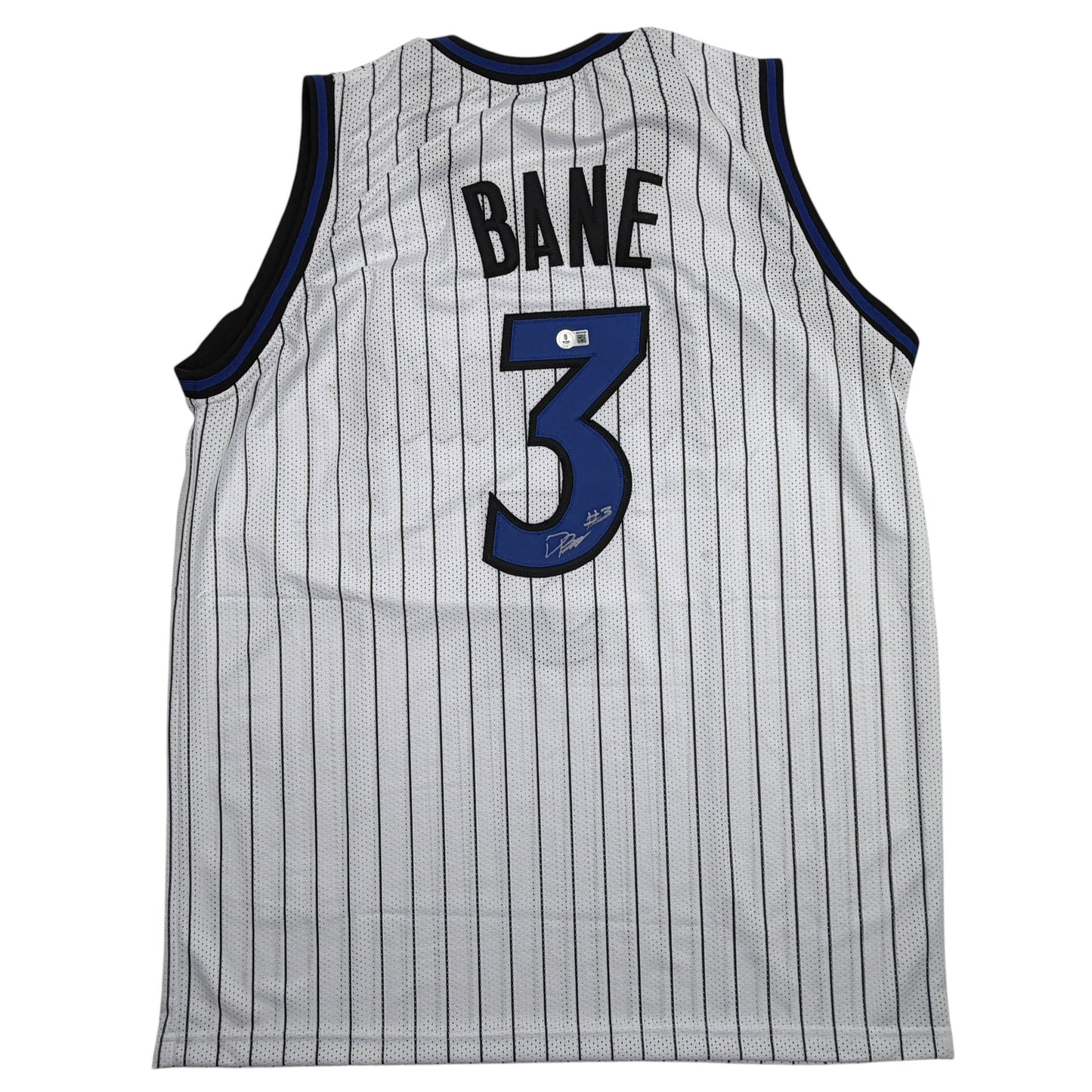 Autographed/Signed Desmond Bane Orlando White Pinstripe Basketball Jersey Beckett BAS COA