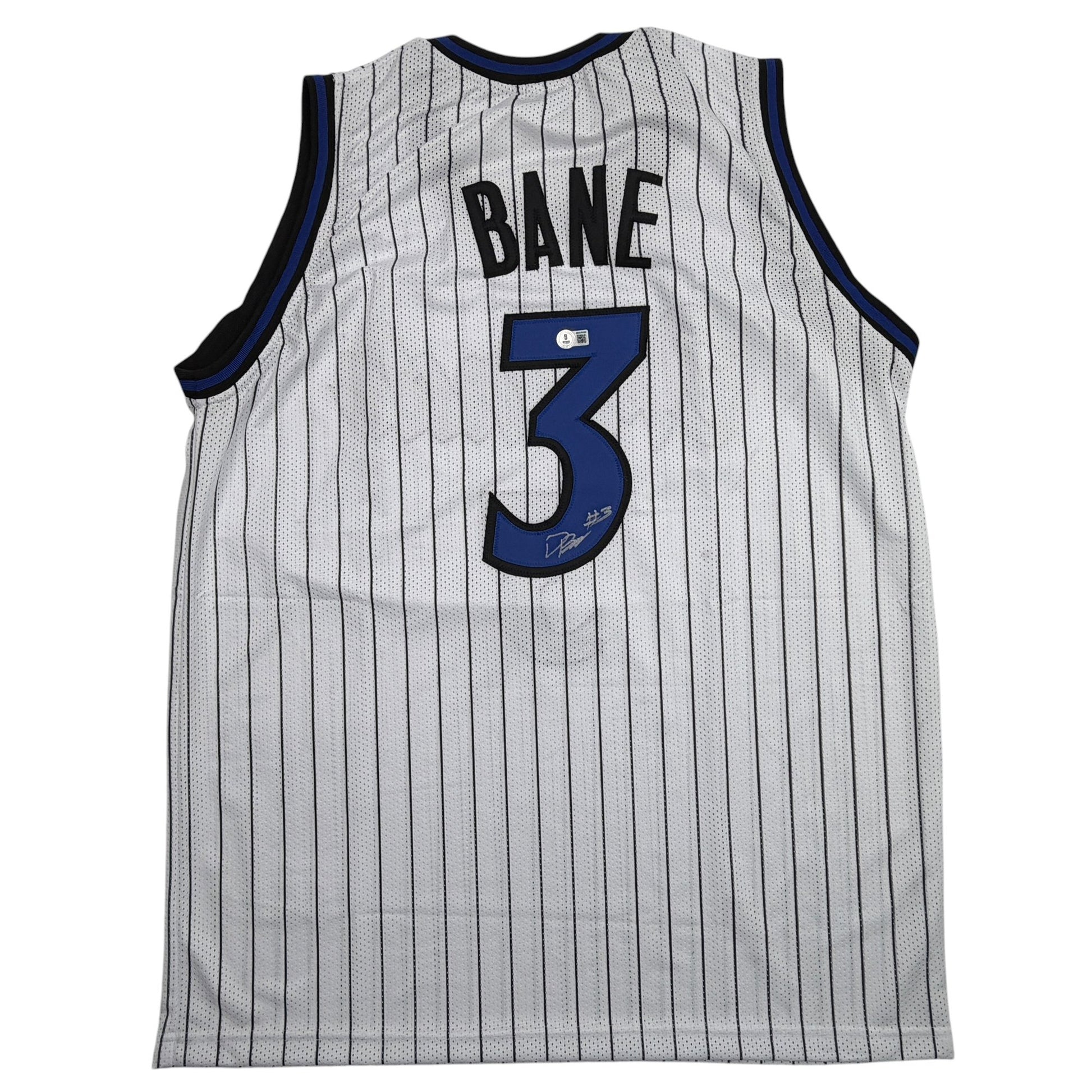 Autographed/Signed Desmond Bane Orlando White Pinstripe Basketball Jersey Beckett BAS COA