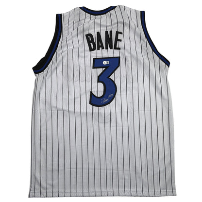 Autographed/Signed Desmond Bane Orlando White Pinstripe Basketball Jersey Beckett BAS COA