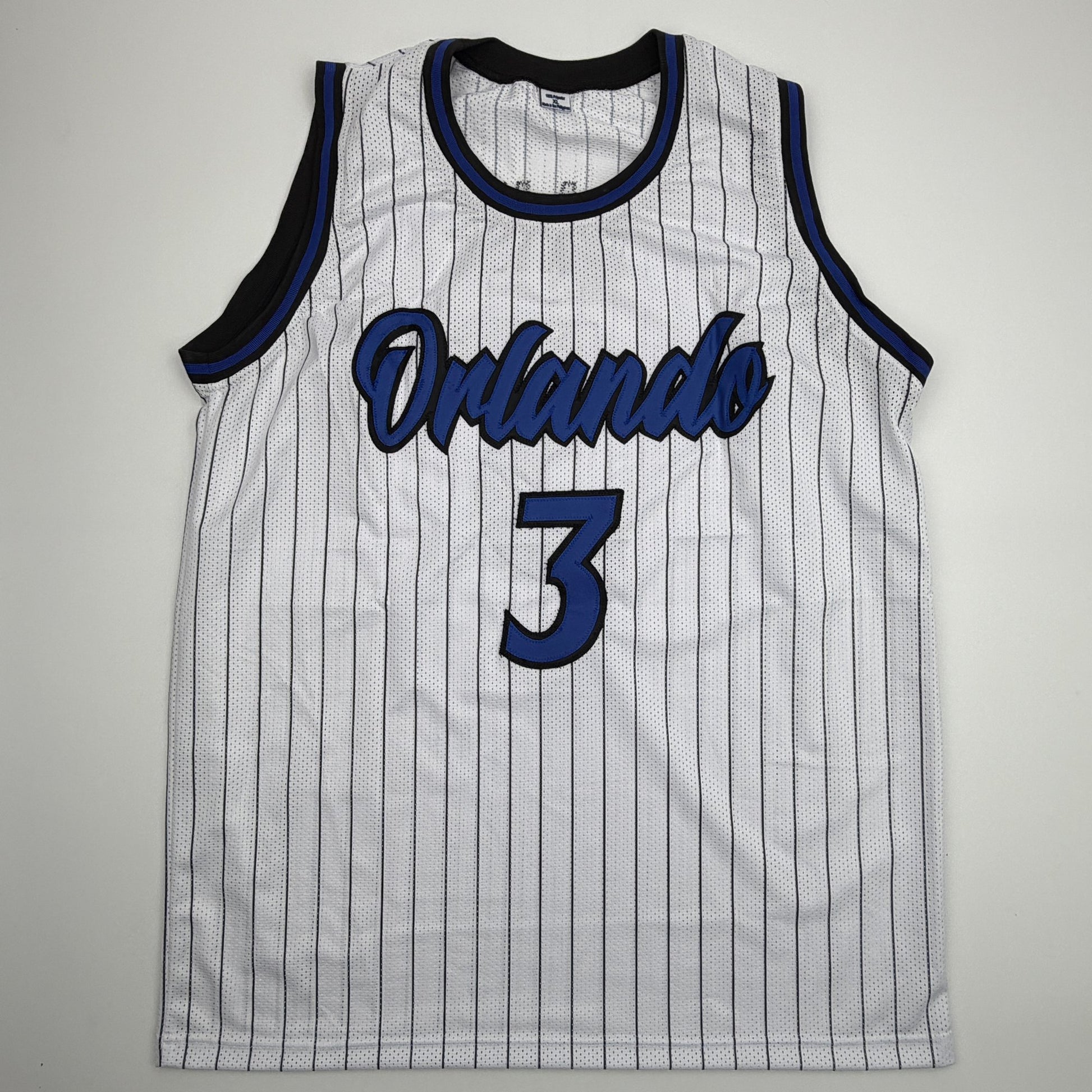 Autographed/Signed Desmond Bane Orlando White Pinstripe Basketball Jersey Beckett BAS COA