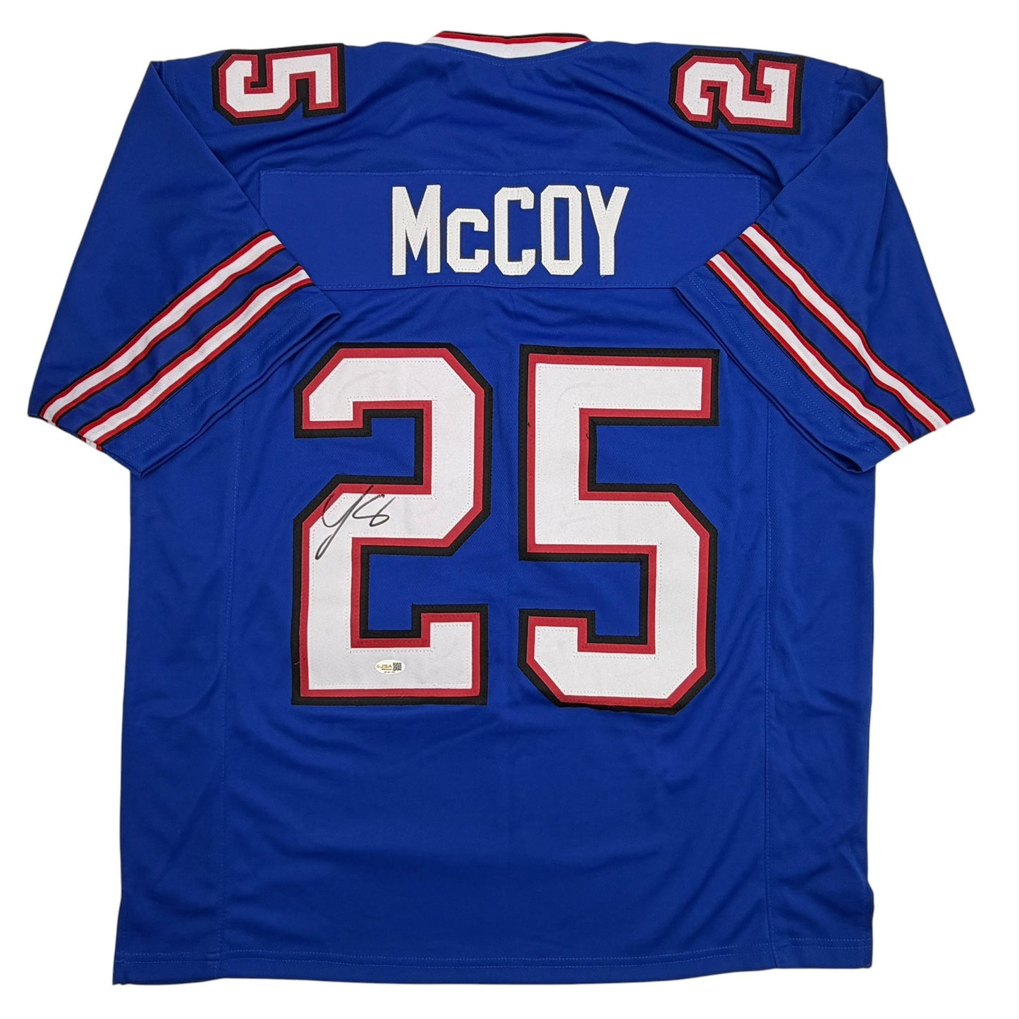 Autographed/Signed LeSean McCoy Buffalo Blue Football Jersey JSA COA