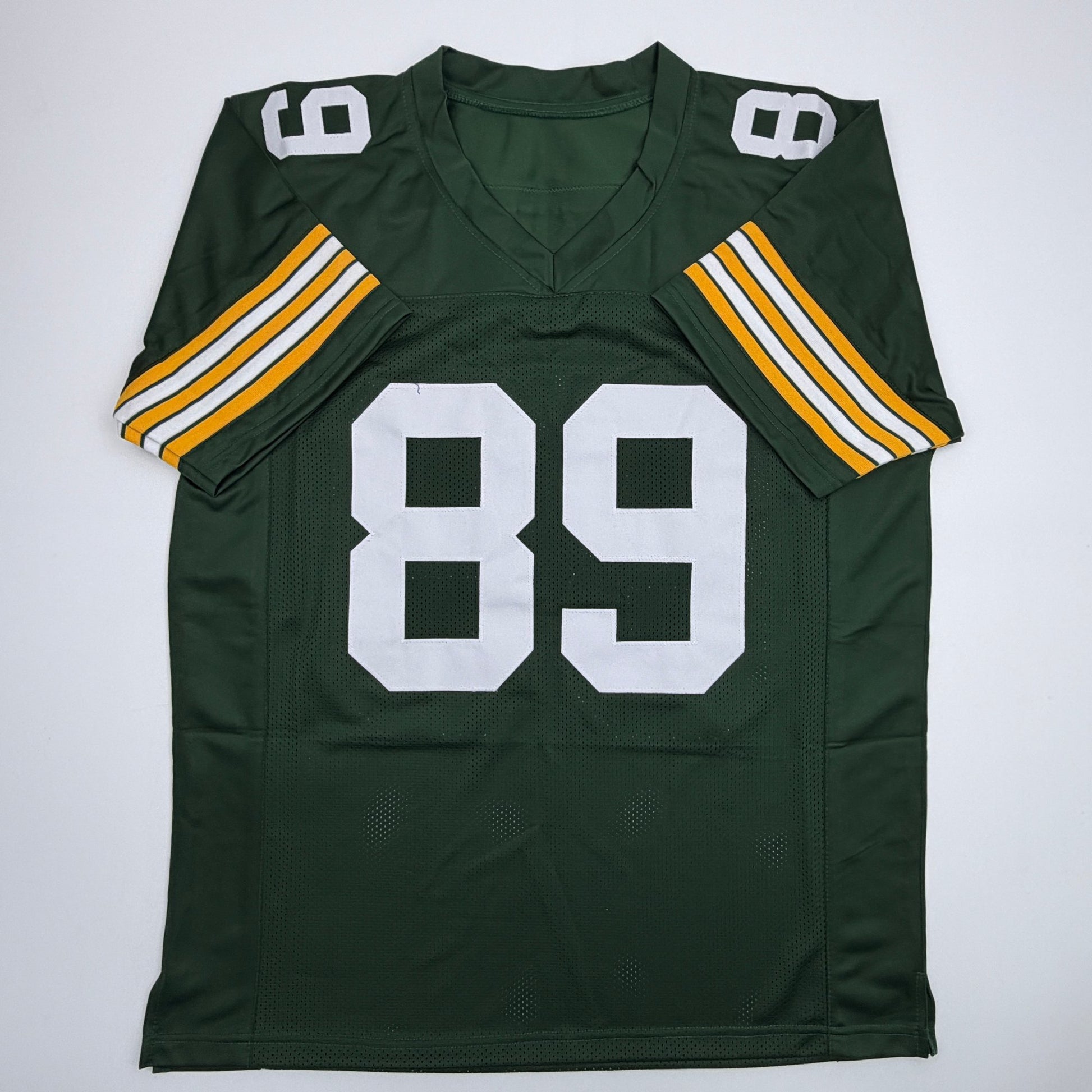 Autographed/Signed Mark Chmura Green Bay Green Football Jersey JSA COA
