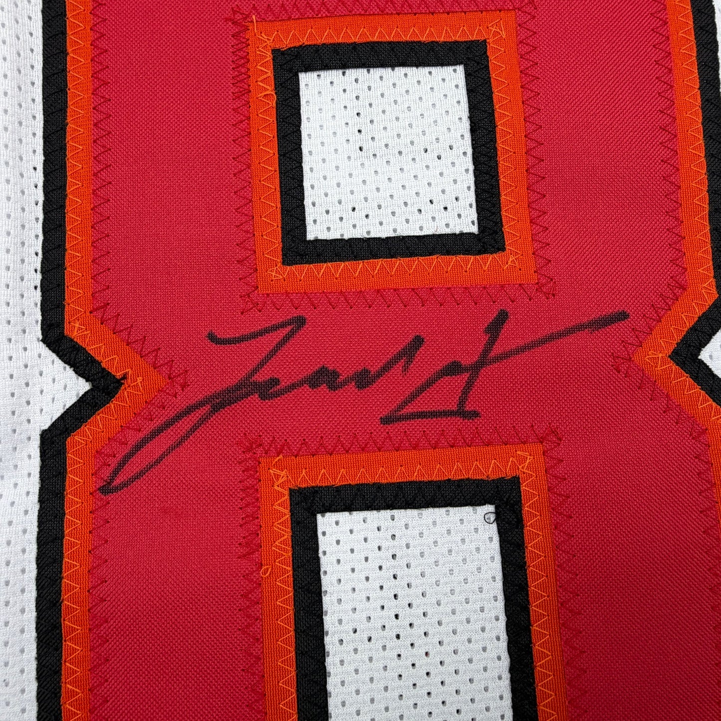 Autographed/Signed Leonard Fournette Tampa Bay White Football Jersey Beckett BAS COA