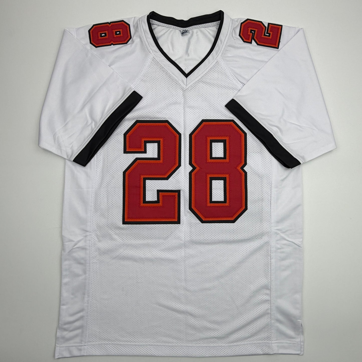Autographed/Signed Leonard Fournette Tampa Bay White Football Jersey Beckett BAS COA