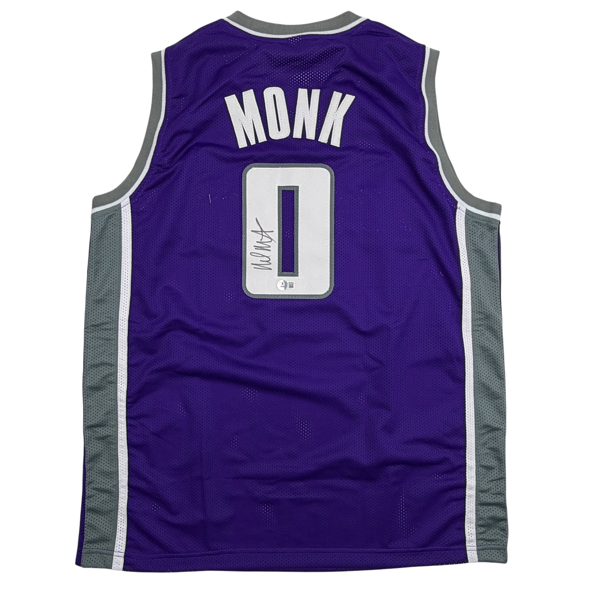 Autographed/Signed Malik Monk Sacramento Purple Basketball Jersey Beckett BAS COA