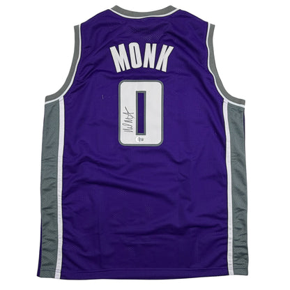 Autographed/Signed Malik Monk Sacramento Purple Basketball Jersey Beckett BAS COA