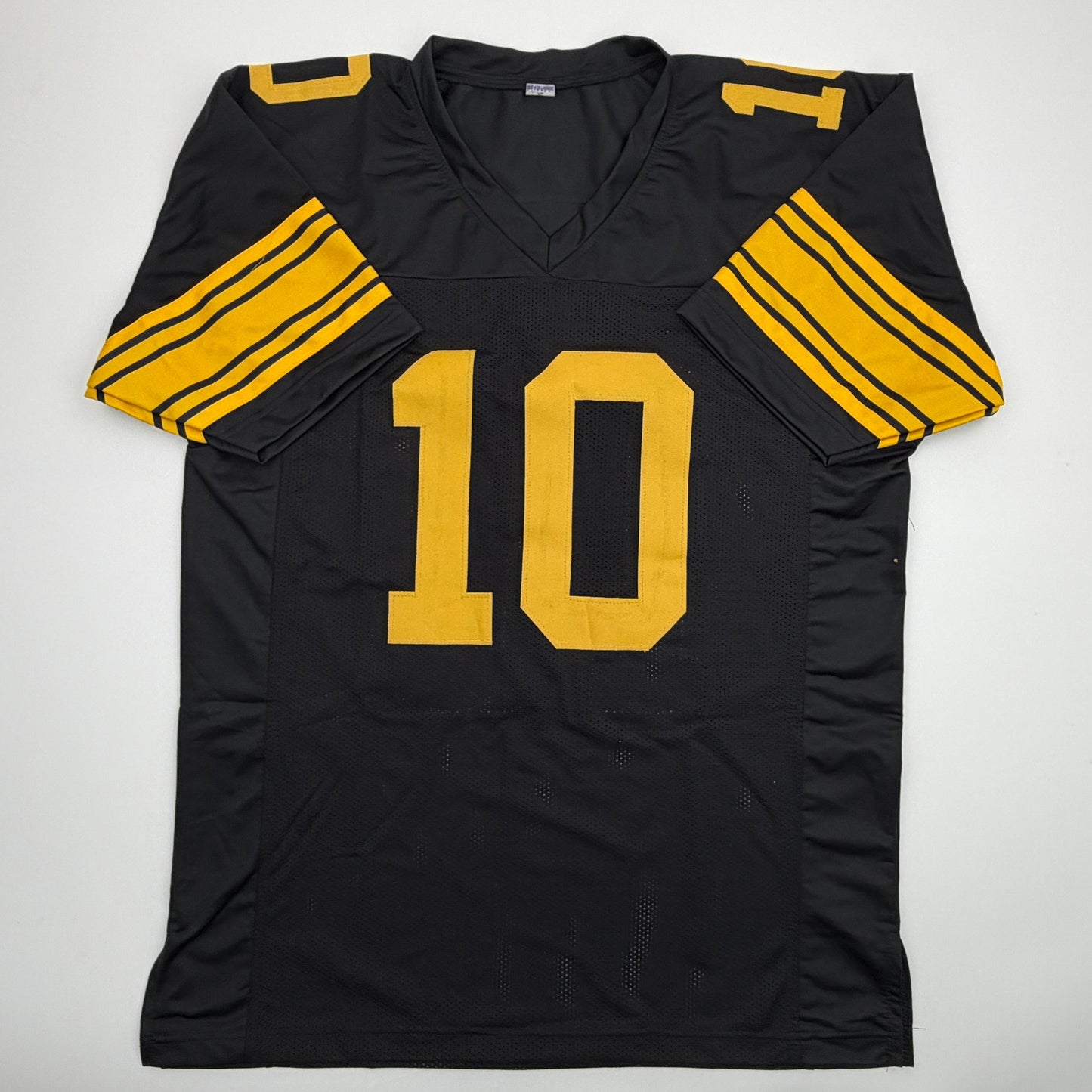 Autographed/Signed Roman Wilson Pittsburgh Black Color Rush Football Jersey Beckett BAS COA