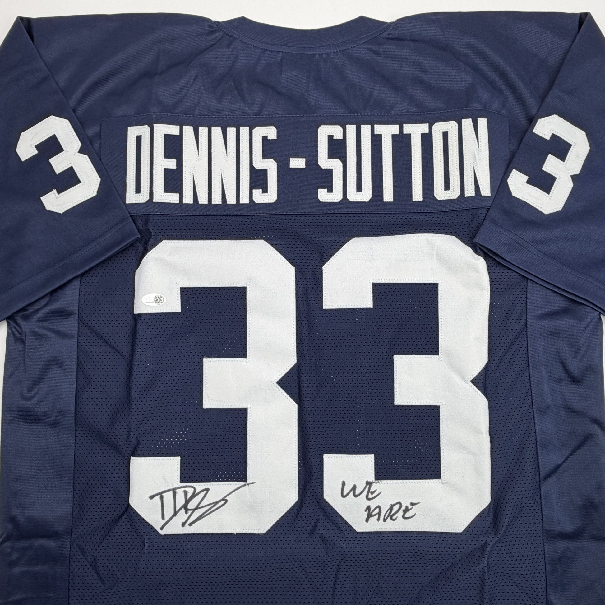 Autographed/Signed Dani Dennis-Sutton Penn State Blue College Football Jersey JSA COA