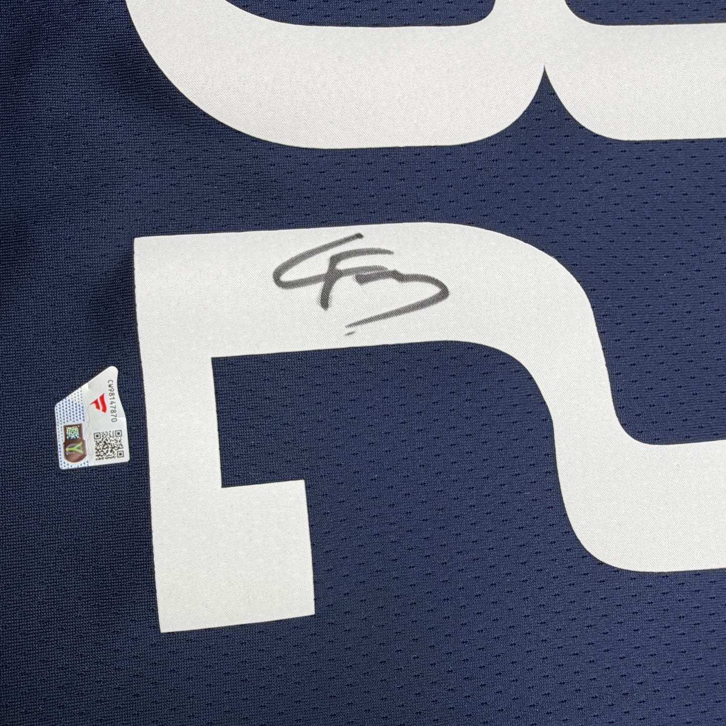 Autographed/Signed Cooper Flagg Dallas Mavericks Navy Blue Authentic Basketball Jersey Fanatics COA