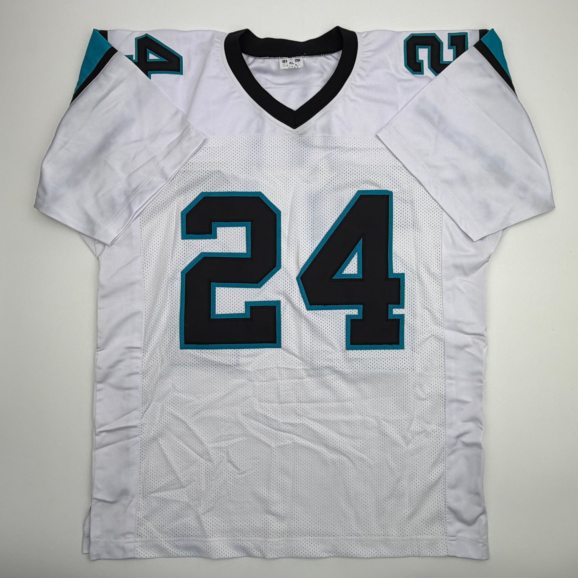 Autographed/Signed Josh Norman Carolina White Football Jersey JSA COA