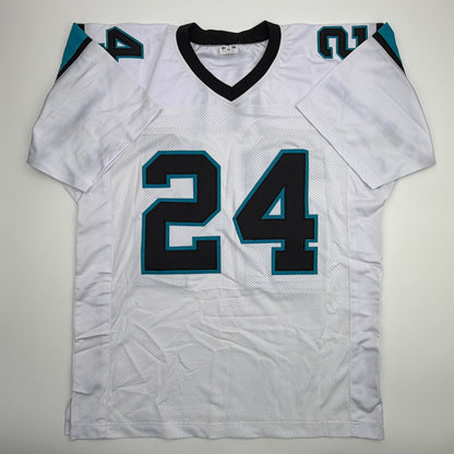 Autographed/Signed Josh Norman Carolina White Football Jersey JSA COA