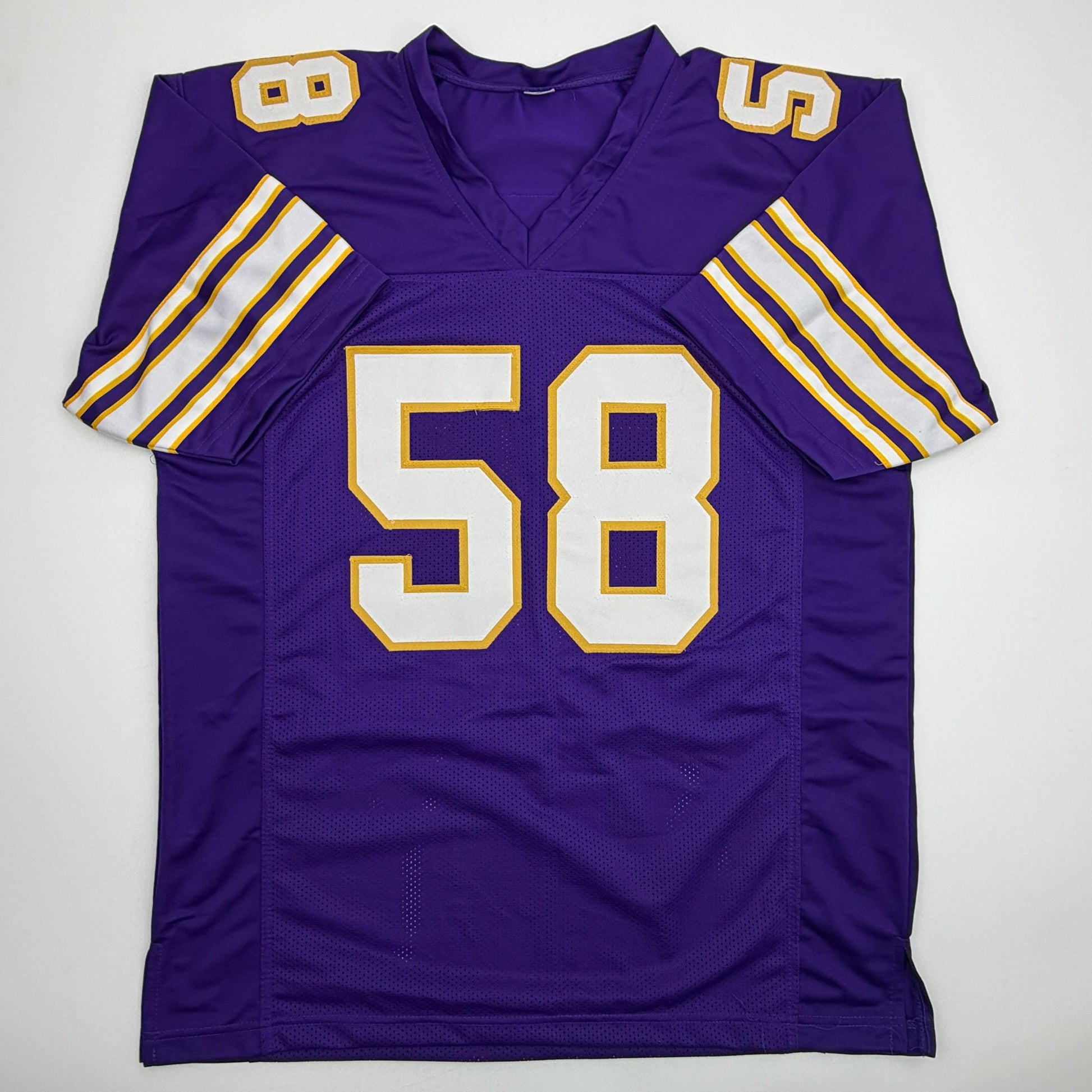 Autographed/Signed Jonathan Greenard Minnesota Purple Retro Football Jersey Beckett BAS COA