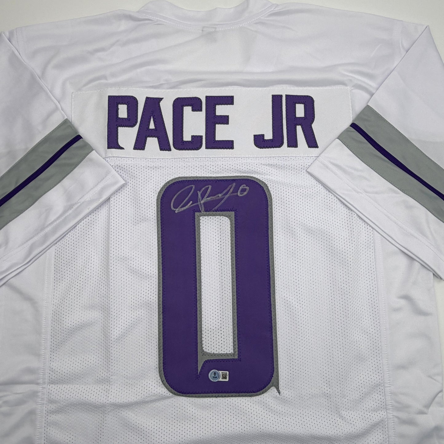 Autographed/Signed Ivan Pace Jr. Minnesota White Out Alternate Football Jersey Beckett BAS COA