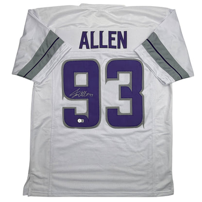 Autographed/Signed Jonathan Allen Minnesota White Out Alternate Football Jersey Beckett BAS COA