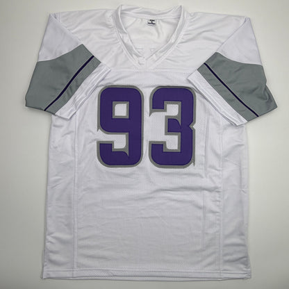 Autographed/Signed Jonathan Allen Minnesota White Out Alternate Football Jersey Beckett BAS COA