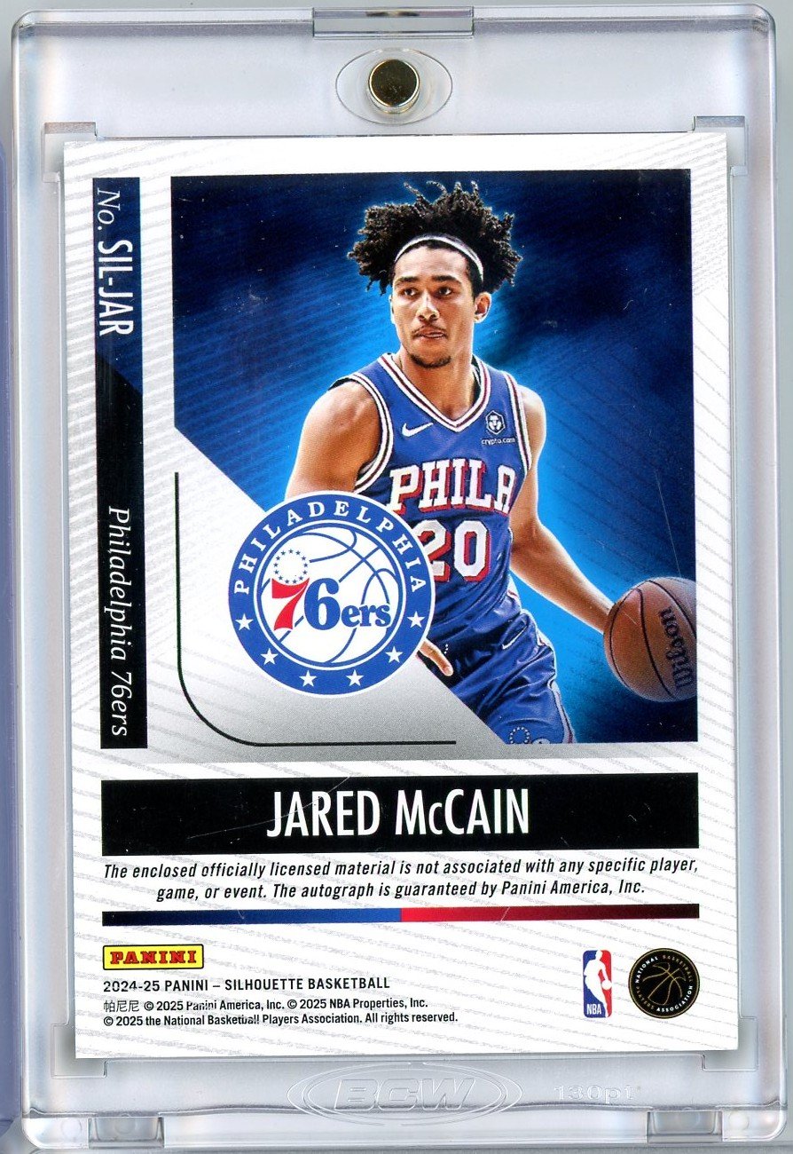  2024 Panini Silhouette Jared McCain #SILJAR /99 Silhouette Autographs Rookie RC Basketball Card
